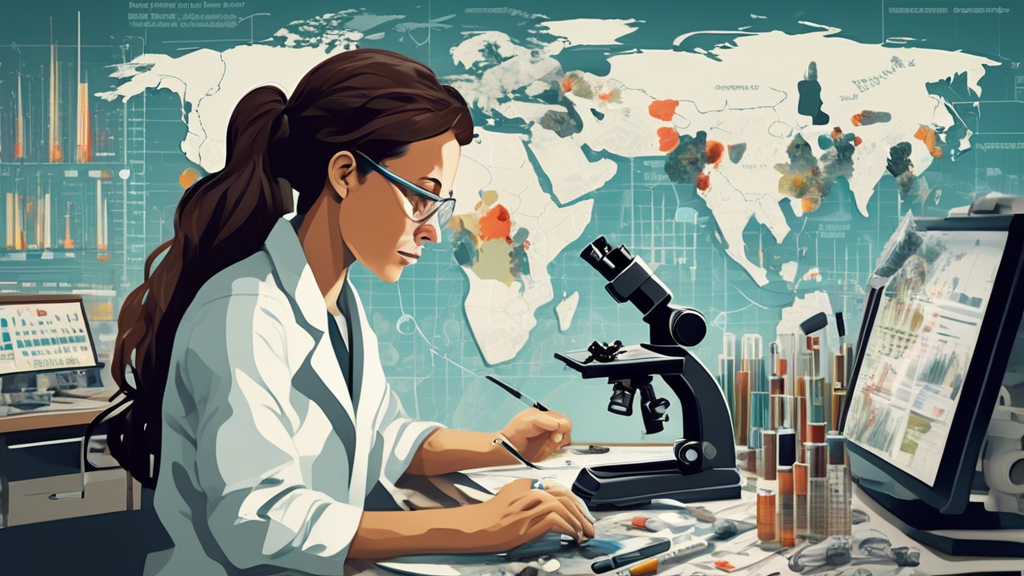 Create an image that captures the essence of the article titled Exploring the Decline in Sperm Counts in Developed Nations. Depict a scientific laboratory setting with researchers analyzing sperm samp
