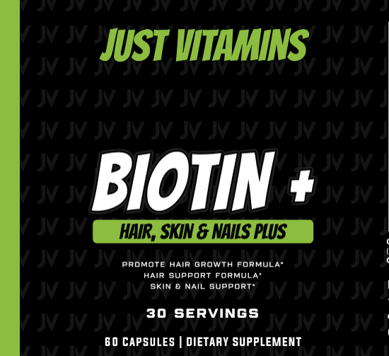 Biotin Tablets Label from Just Vitamins
