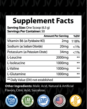 BCAA's (Lemon Lime) - Just Vitamins