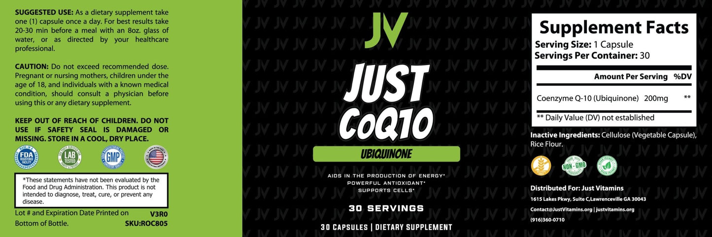 CoQ10 - Just Vitamins