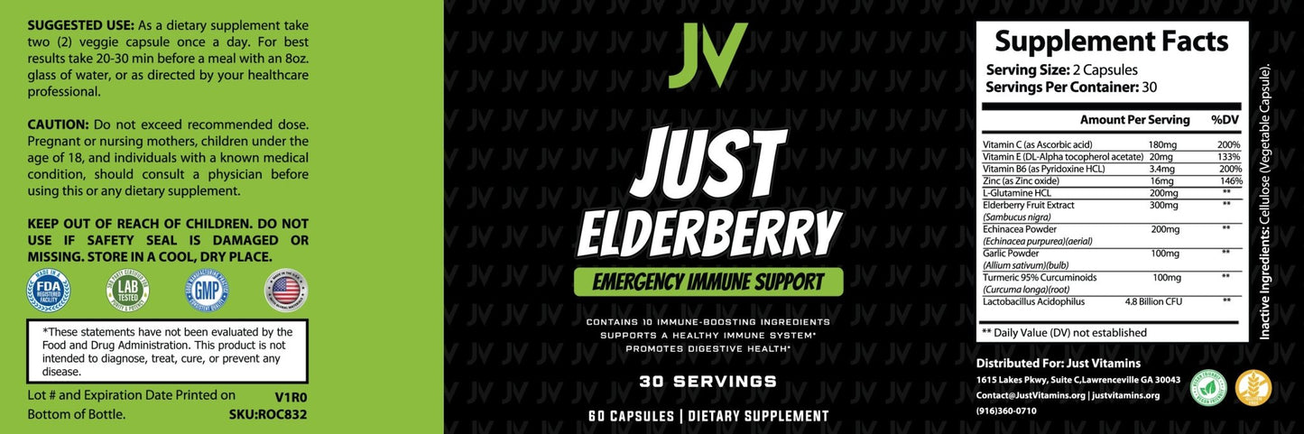 ELDERBERRY (CAPSULE) - Just Vitamins