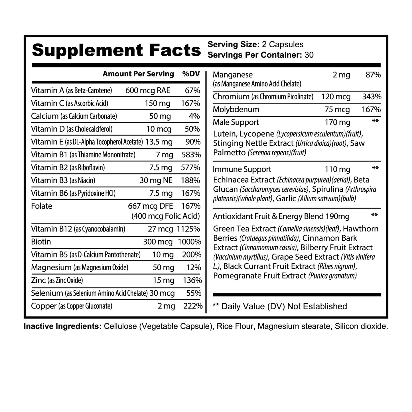 MENS MULTI-VITAMINS - Just Vitamins