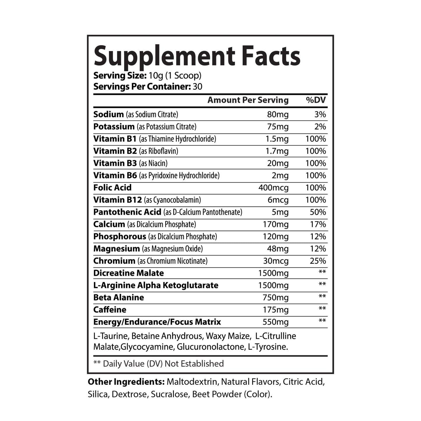 PRE-WORKOUT (HoneyDew) - Just Vitamins