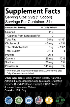 WHEY PROTEIN ISOLATE (Vanilla) - Just Vitamins