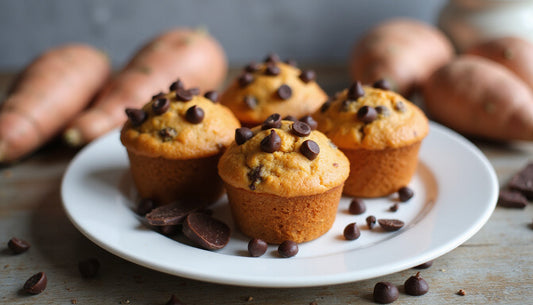 Deliciously Nutritious: Sweet Potato Chocolate Chip Muffins Packed with Protein