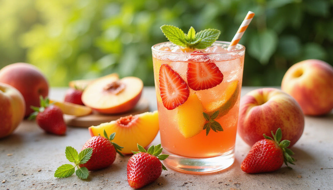 Refreshing Strawberry Peach Mocktail: A Delightful, Non-Alcoholic Summer Sip!